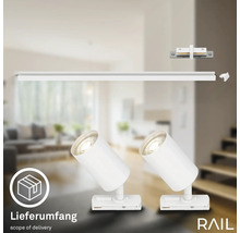 Schienenstrahler mit Zubehör für die Deckenmontage