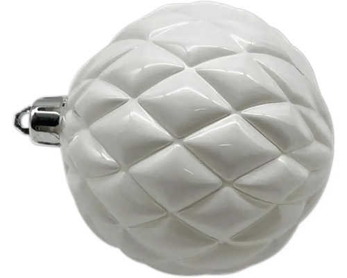 Décoration de sapin de Noël blanche en forme de pomme de pin