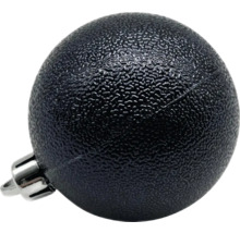 Boule de Noël noire texturée