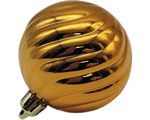 Boule de Noël dorée avec motif en spirale