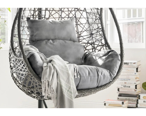 Fauteuil suspendu avec coussins et couverture pour l''intérieur