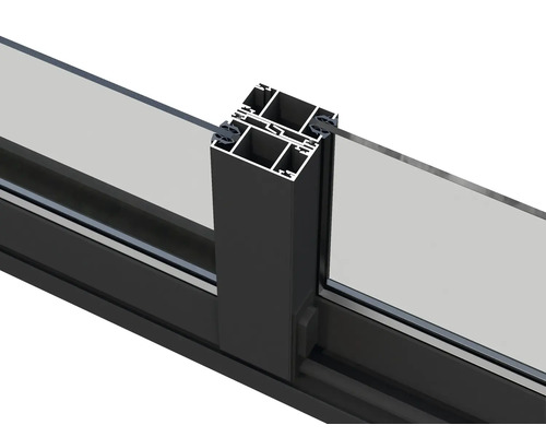 Gros plan d''un cadre de fenêtre en aluminium avec remplissage en verre.