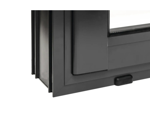 Vue détaillée d''une fenêtre grise