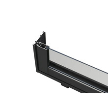 Vue détaillée d''un cadre de fenêtre en aluminium