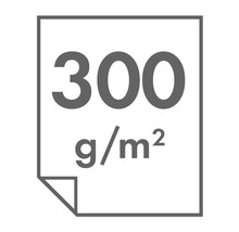 Symbol für Papiergewicht 300 Gramm pro Quadratmeter
