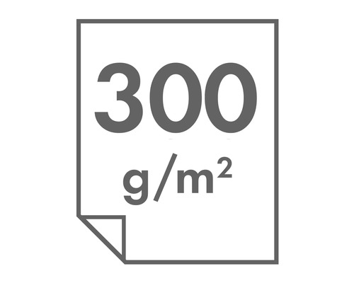 Symbol für Papiergewicht 300 Gramm pro Quadratmeter