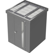 Abri de jardin biohort Neo 4B porte standard 235,5 x 347,5 cm argent métallique