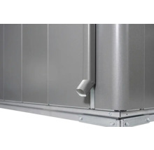 Abri de jardin biohort Neo 4B porte standard 235,5 x 347,5 cm argent métallique
