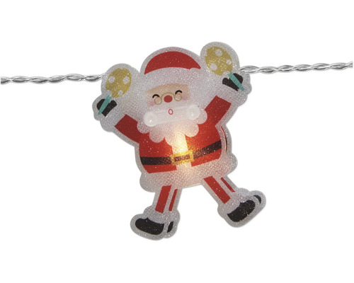 Guirlande lumineuse avec motif Père Noël pour décoration de Noël