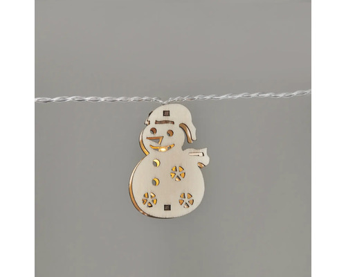 Lichterkette mit Schneemann-Motiv