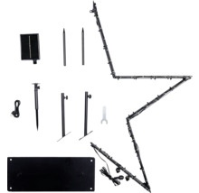 LED Stern Lichterkette mit Solarpanel und Zubehör