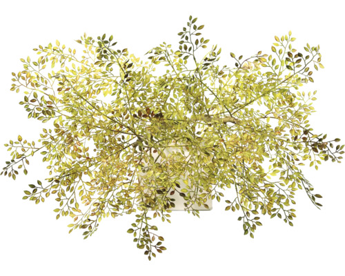 Dekorative Kunstpflanze mit Blättern im Topf