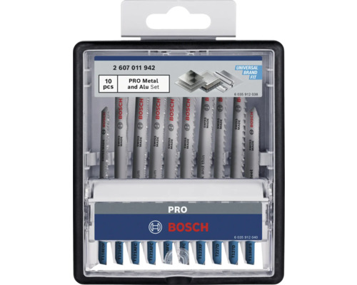 Jeu de lames de scie sauteuse Bosch pour métal et aluminium, 10 pièces
