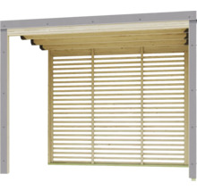 Carport en bois avec paroi à lamelles pour le jardin