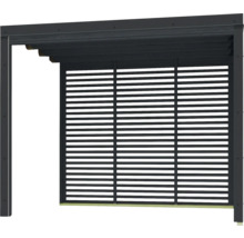 Pergola en métal avec lames horizontales pour l''ombrage