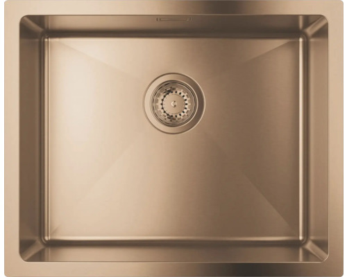 Évier en acier inoxydable avec système d''écoulement