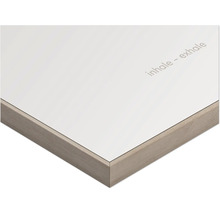 Dekorplatte mit Holzrahmen und dem Aufdruck Atmen.