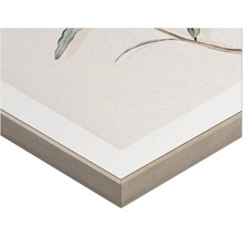 Detailansicht eines gerahmten Wandbildes mit Pflanzenmotiv