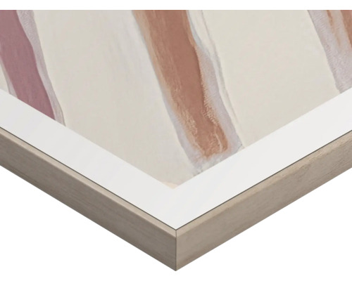 Nahaufnahme eines gerahmten Bildes mit abstrakten Farbakzenten