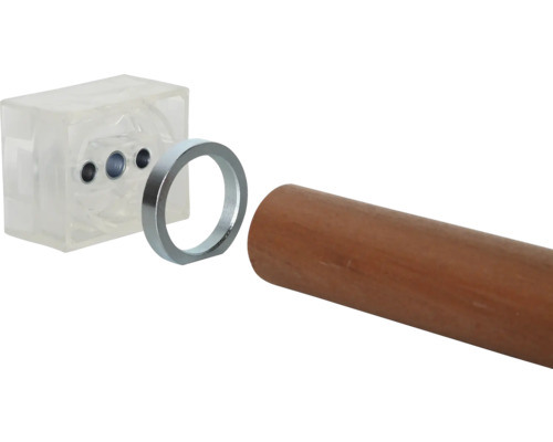 Gardinenstangenhalterung, Ring und Gardinenstange