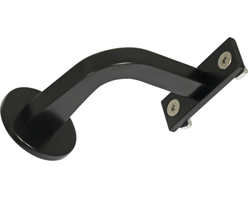 Schwarzer Treppengeländerhalter aus Metall