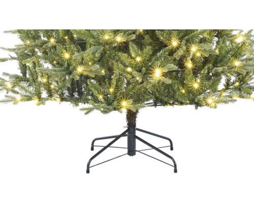 Künstlicher Weihnachtsbaum mit Lichtern und Metallständer