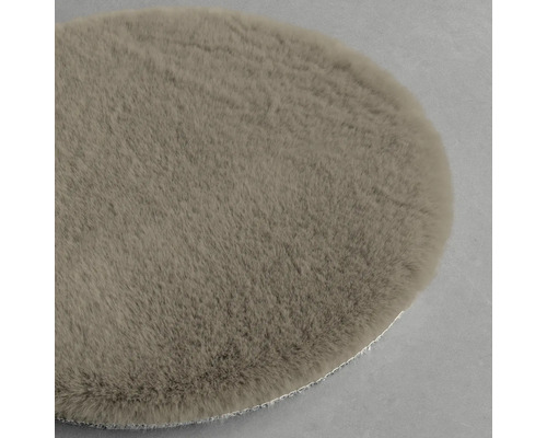 Tapis rond en imitation fourrure