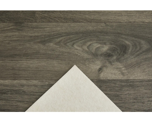 Nahaufnahme einer Trittschalldämmung auf einem Holzboden