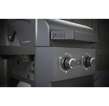 Grill à gaz avec deux régulateurs pour le contrôle de la température