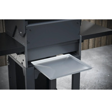 Vue détaillée d''un barbecue avec surface de rangement