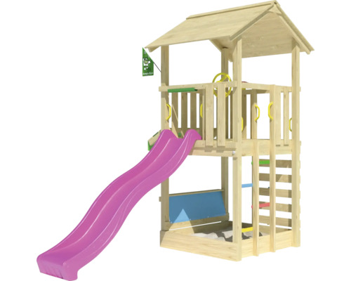 Tour de jeu en bois avec toboggan