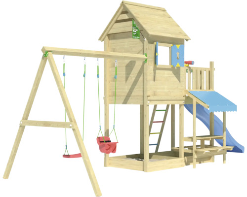 Tour de jeu avec balançoire, toboggan et échelle d''escalade pour le jardin