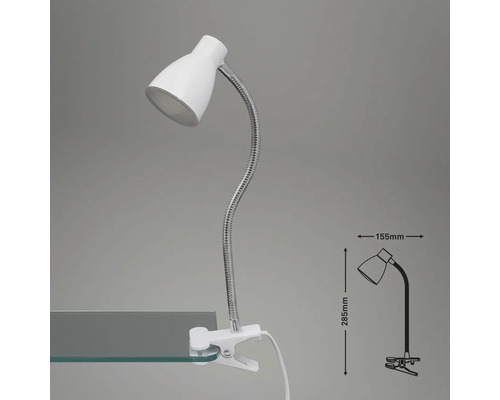 Lampe de bureau avec pince et bras flexible