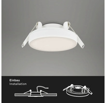LED Einbauleuchte Plat Kunststoff 1 x 3 W 350 lm weiss Ø 68 mm