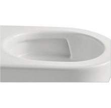 Gros plan d''un WC suspendu blanc