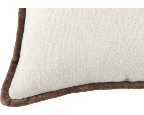 Dekokissen mit braunem Rand