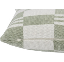 Coussin avec fermeture éclair et motif à carreaux