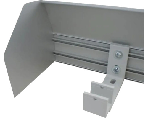 Aluminium Jalousieblende mit Trägerprofil und Halterung