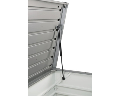 Vue détaillée d''une armoire à outils ouverte avec ressort à gaz