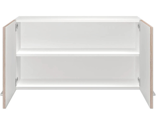 Meuble bas ouvert avec deux étagères