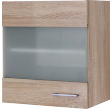 Küchenzeile ohne Geräte Flex Well Samoa 280 cm Frontfarbe weiss sonoma eiche - Korpusfarbe sonoma eiche 00009217