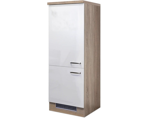 Hochschrank mit zwei Türen und Griffen