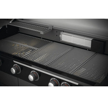 Gril à gaz avec grilles et boutons de commande