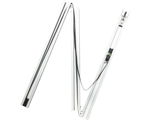 Rail de store en aluminium avec chaînette de commande