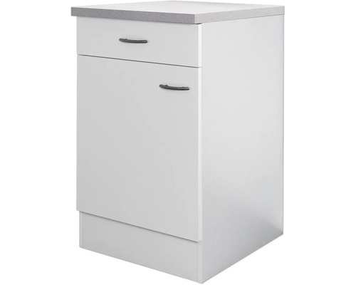 Weisser Unterschrank mit Schublade und Tür für Badezimmer oder Küche