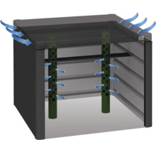 Illustration d''un abri de jardin avec système de ventilation