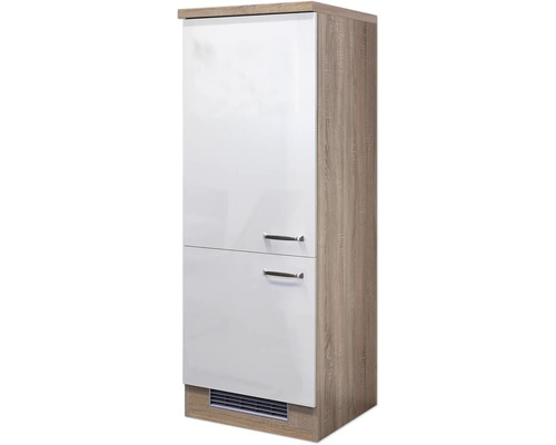 Hochschrank mit zwei Türen und Griffen