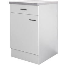 Weisser Unterschrank mit Schublade und Arbeitsplatte