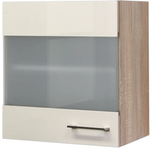 Wandschrank mit einer Tür, einer Schublade und einer Milchglasscheibe