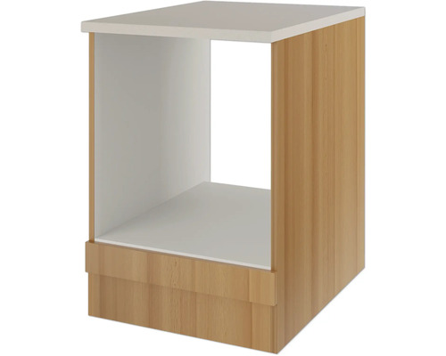 Offenes Holzregal mit weißen Innenflächen